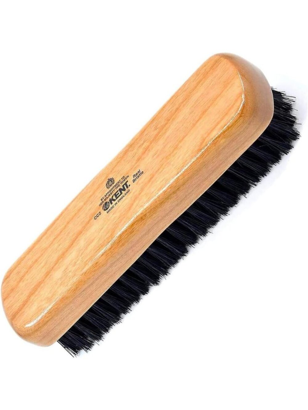 Handcrafted Travel-Size Clothes Brush - Black Boar Bristle & Cherrywood Handle